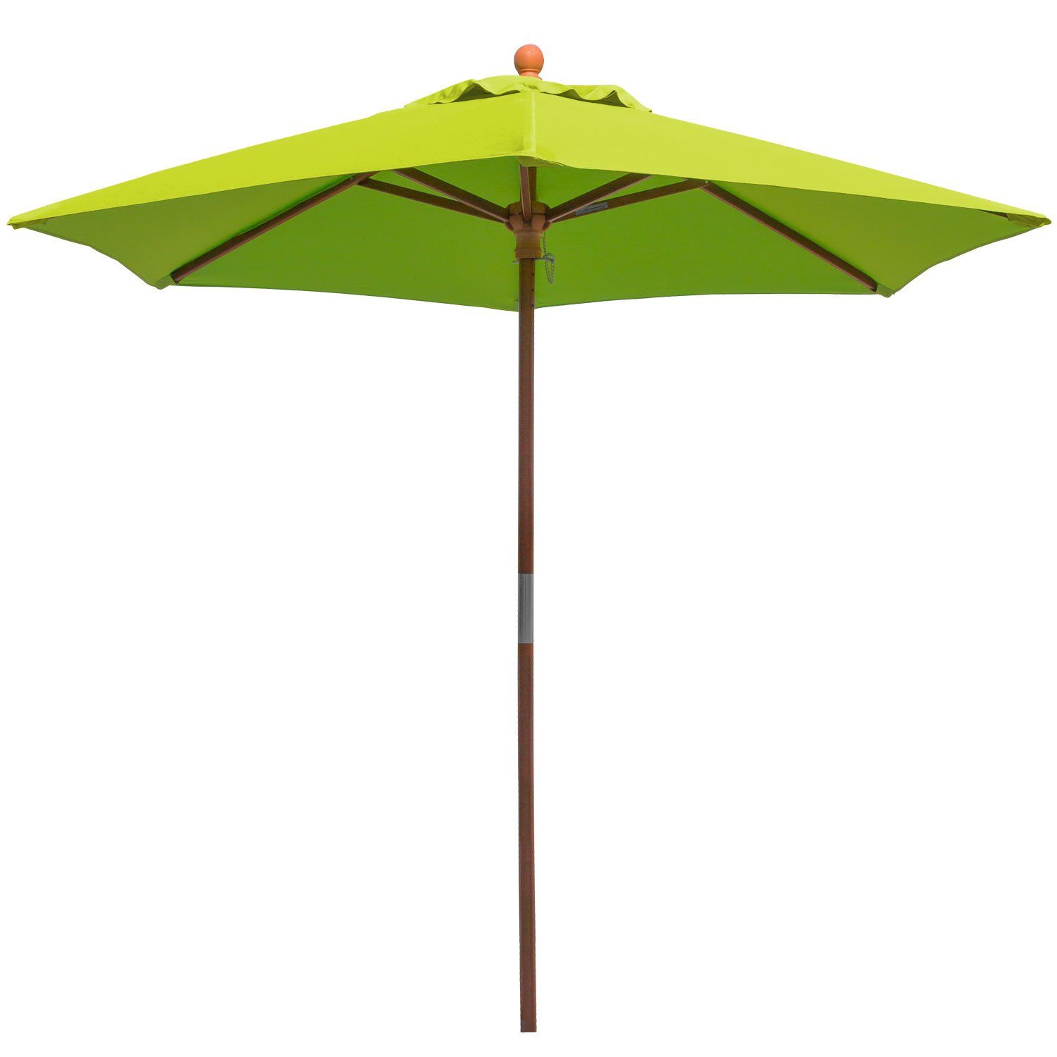 anndora-sonnenschirm Sonnenschirm 2,1m Balkonschirm Landhausschirm rund, witterungsbeständiges Polyester - mit integriertem Winddach