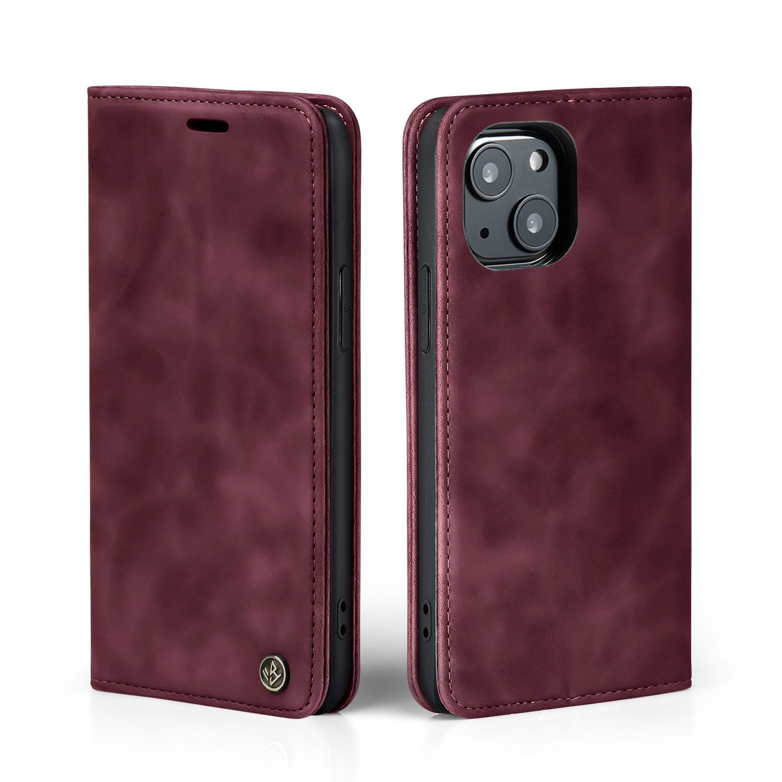 Tec-Expert Handyhülle Tasche Hülle für Apple iPhone 13 6.1 Zoll, 6.1, Cover Klapphülle Case mit Kartenfach Fliphülle aufstellbar