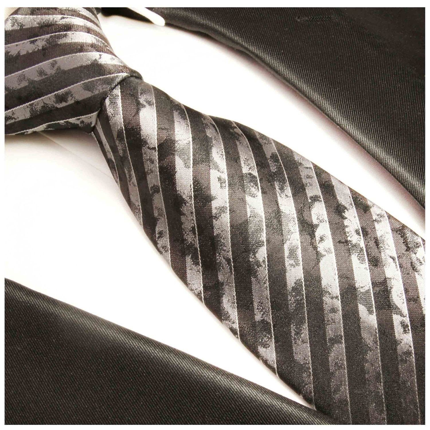 Moderne 100% gestreift 396 braun Krawatte Breit Malone Seide Herren Seidenkrawatte Paul (8cm),