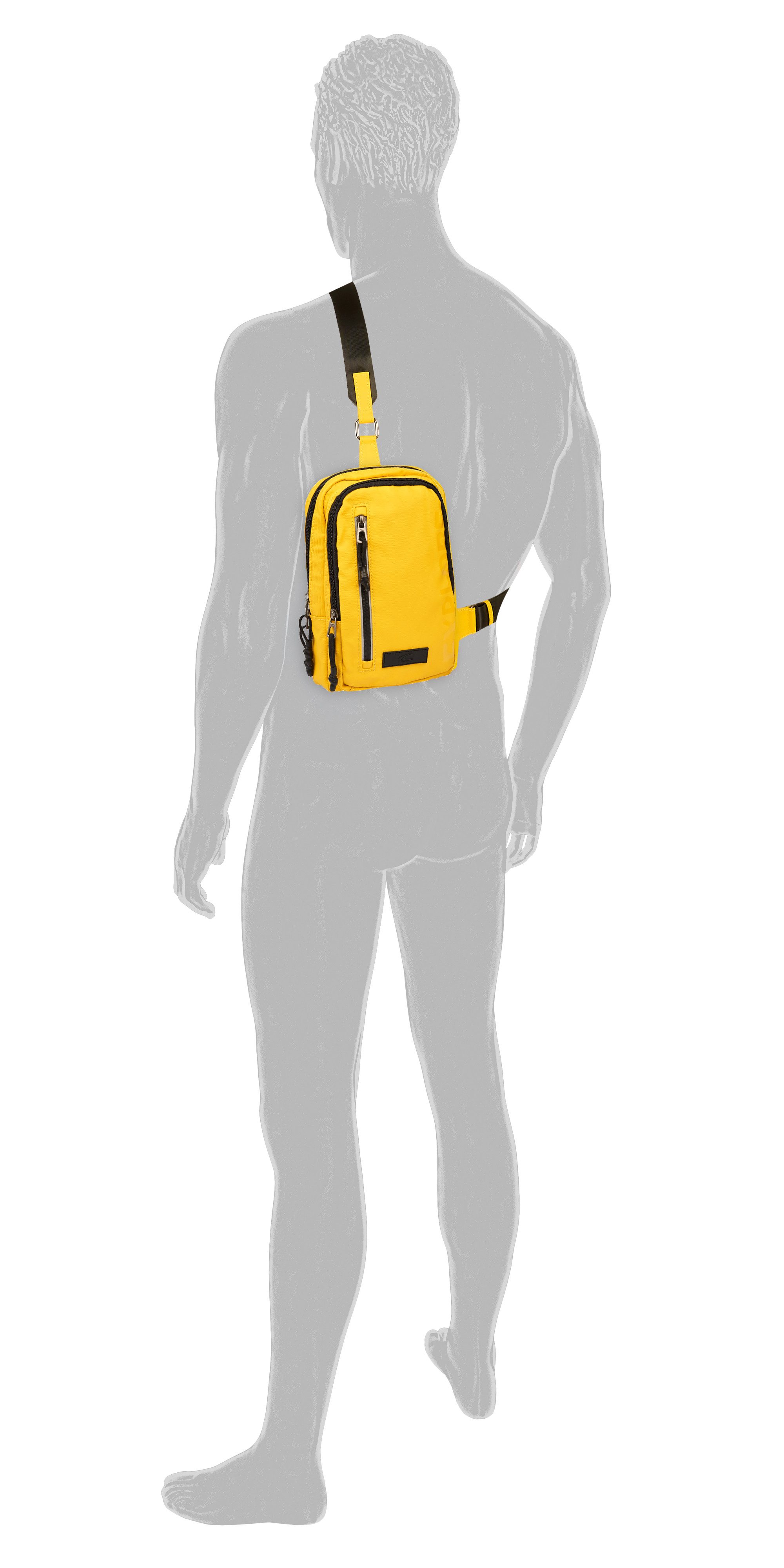 camel active Cityrucksack Explore, wasserabweisendes recyceltes Nylon und reflektierende Reißverschlüsse