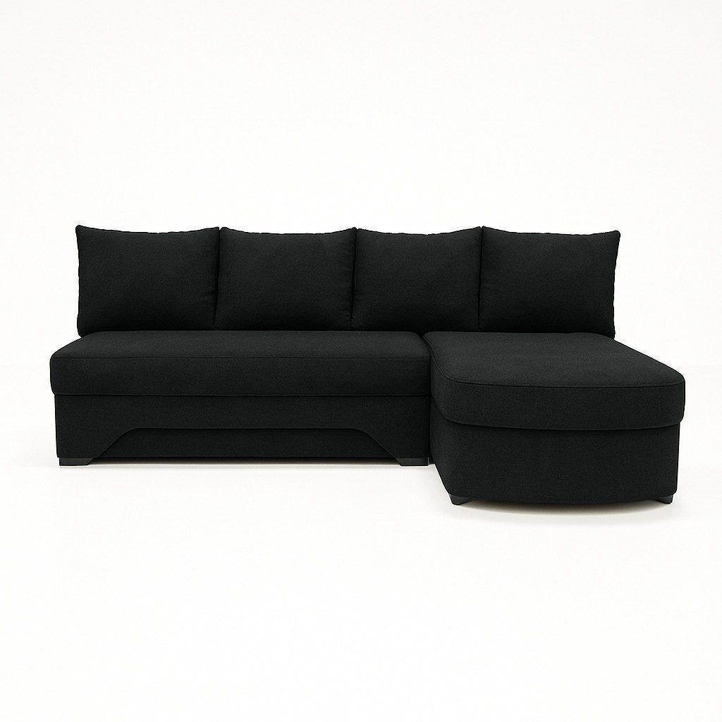 NACANAPA Ecksofa SMART, mit Bettfunktion, Bettzeugkasten, lose Rückenkissen
