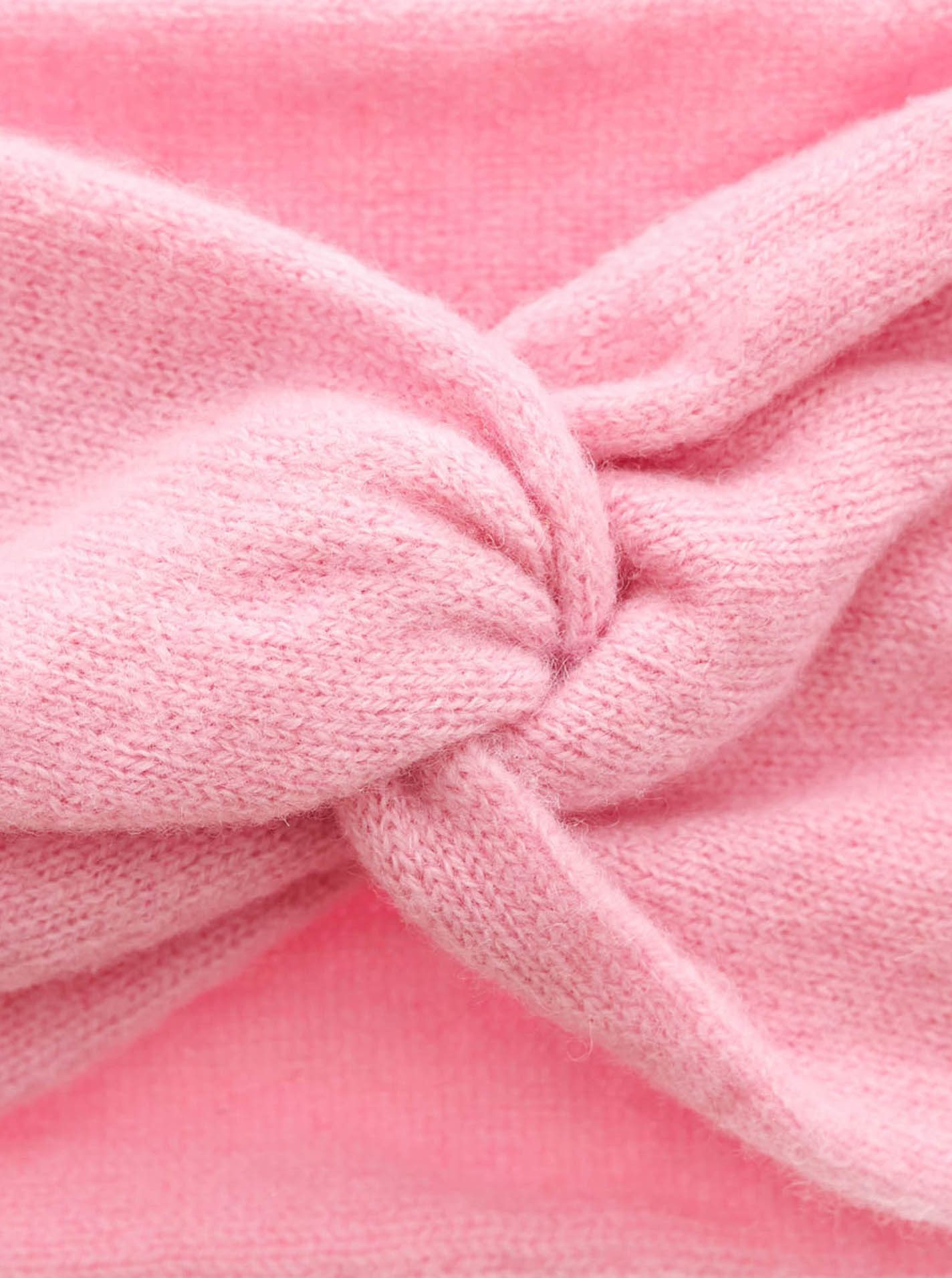 Zwillingsherz Stirnband "Classic" Knoten vorn, Cashmere, Feinstrick