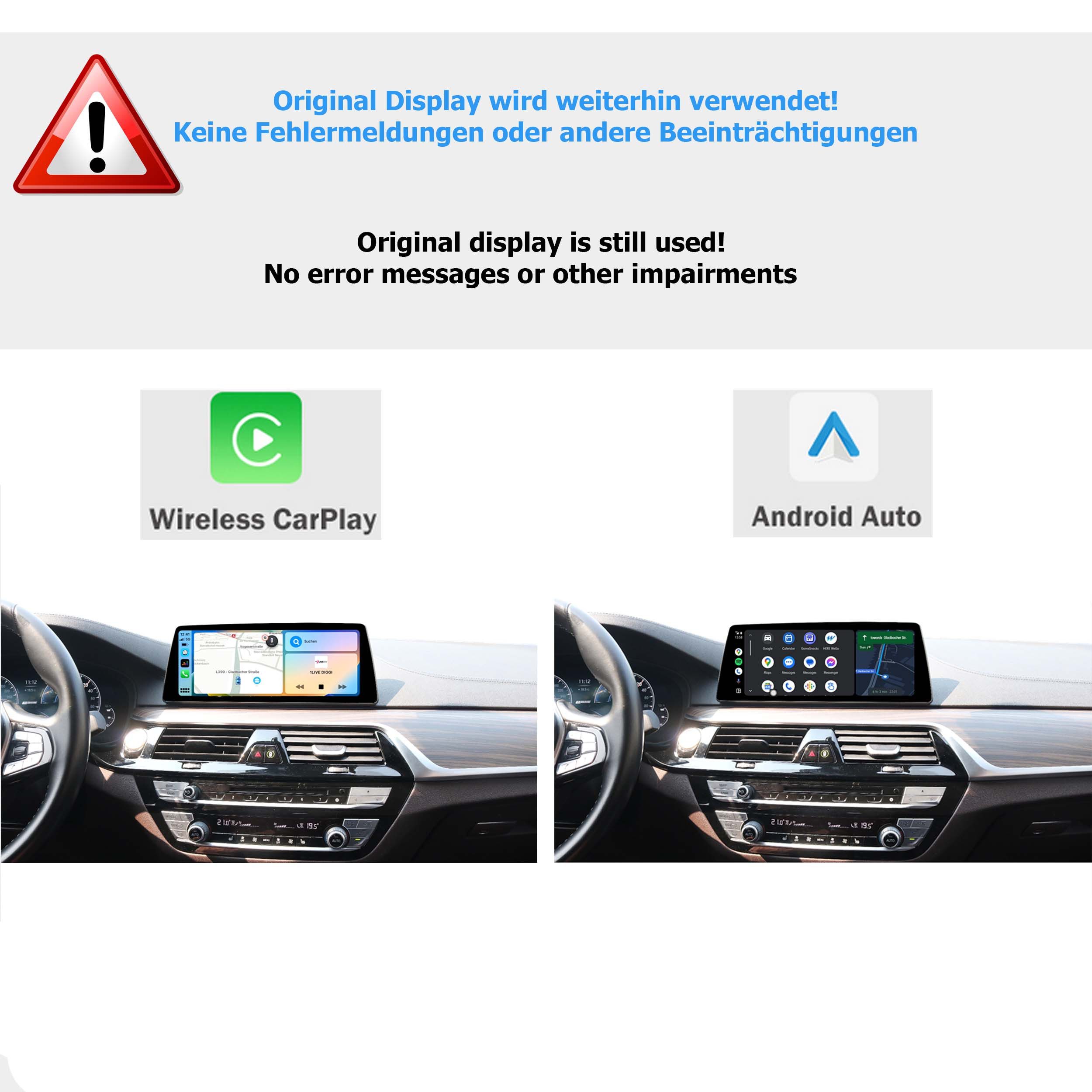 TAFFIO Für BMW MGU ID7 F40 G20 G30 G05 G06 G01 G29 G02 CarPlay AndroidAuto Navigationsgerät