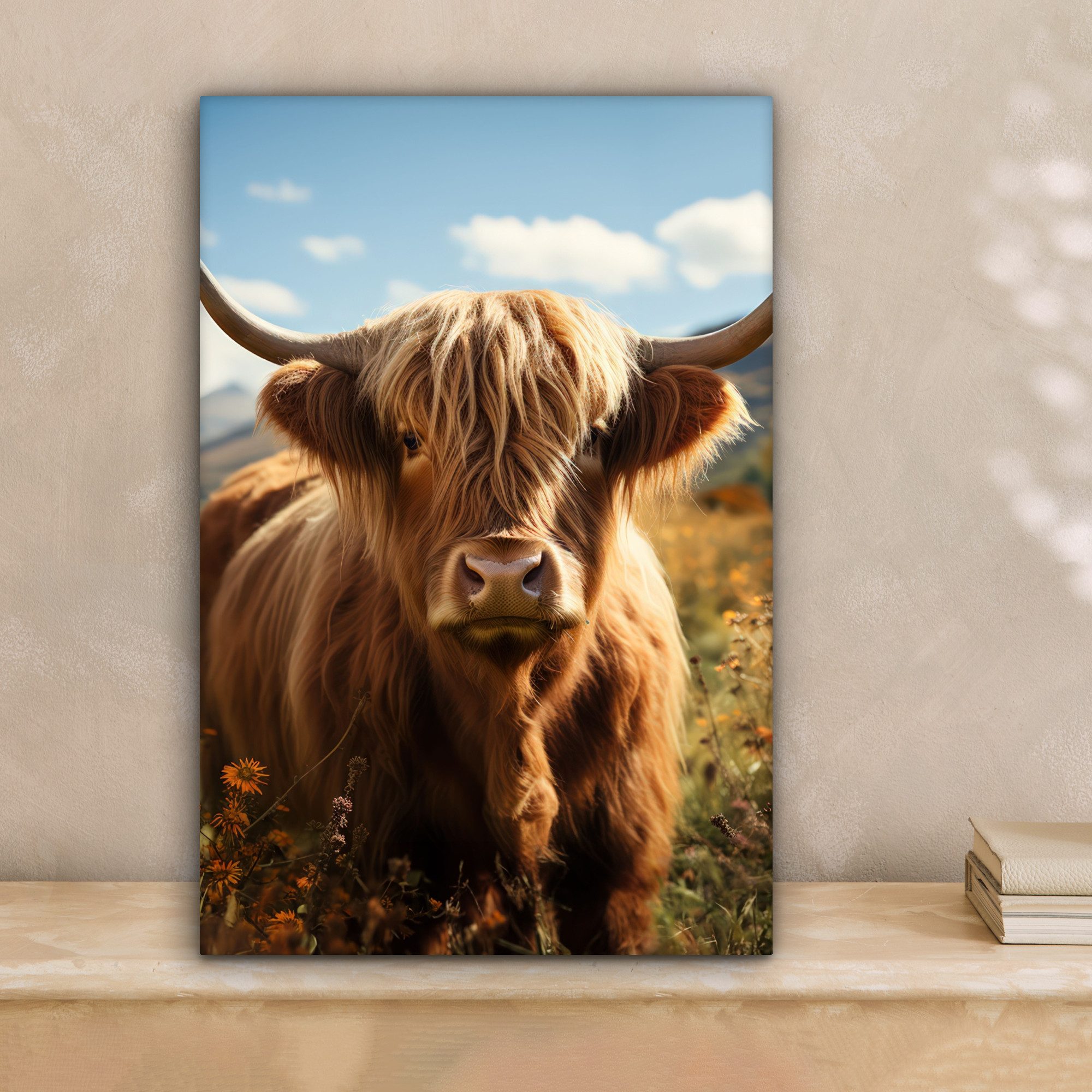 OneMillionCanvasses® Leinwandbild Schottischer Hochländer - Tierporträt - N günstig online kaufen