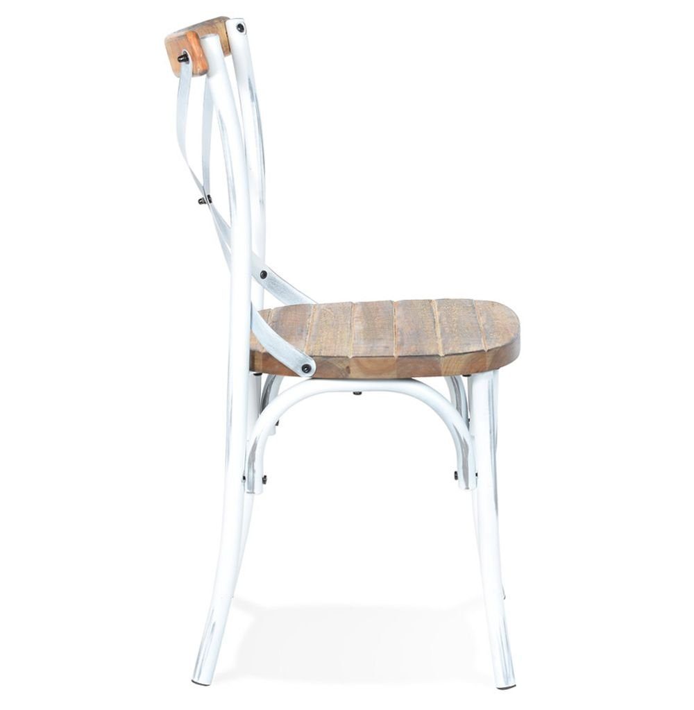 Braun Stuhl 47 x (walnut,white) DESIGN Holz KADIMA Esszimmerstuhl BRAMI