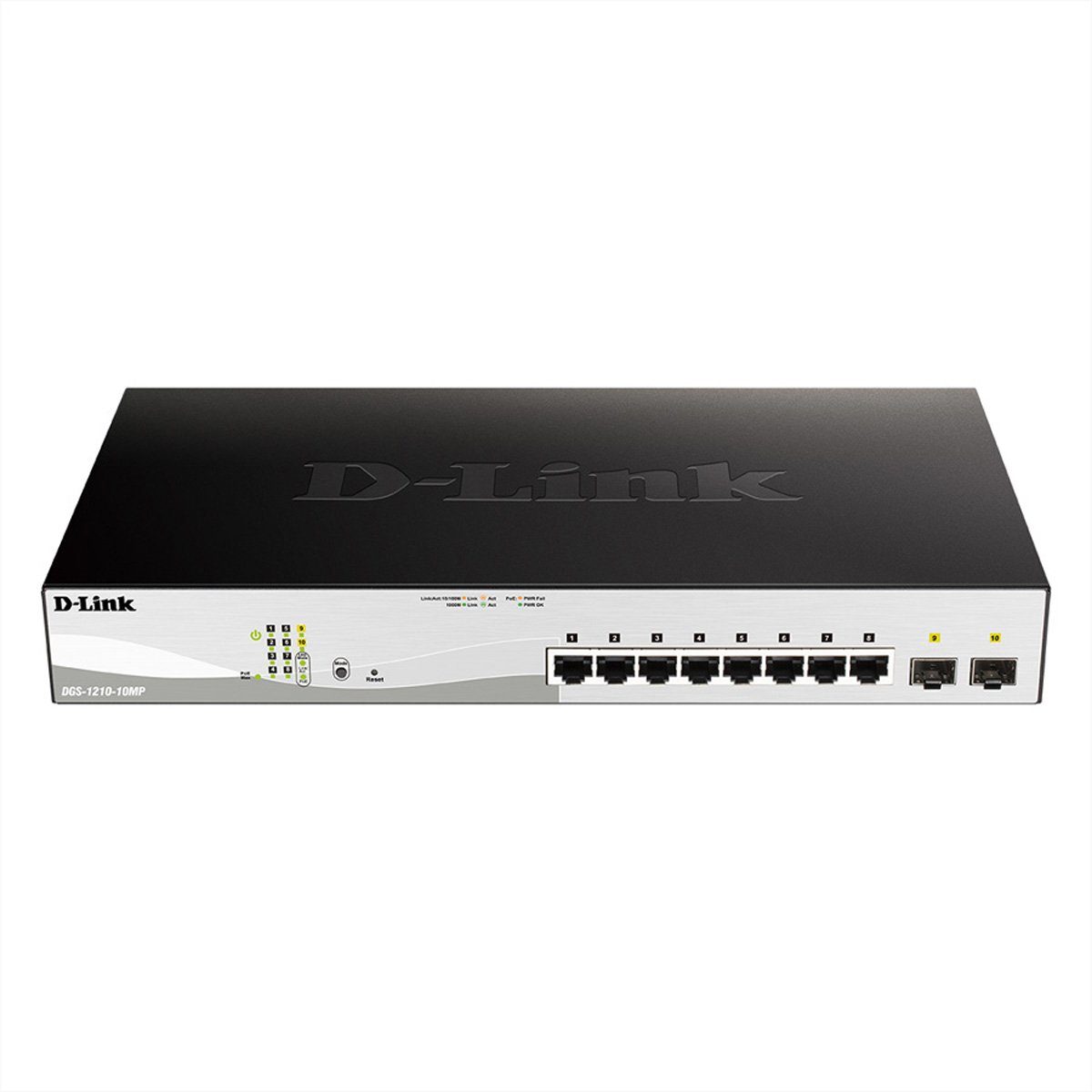 D-Link Layer2 DGS-1210-10MP Smart Netzwerk-Switch PoE+ 10-Port Switch Gigabit Managed