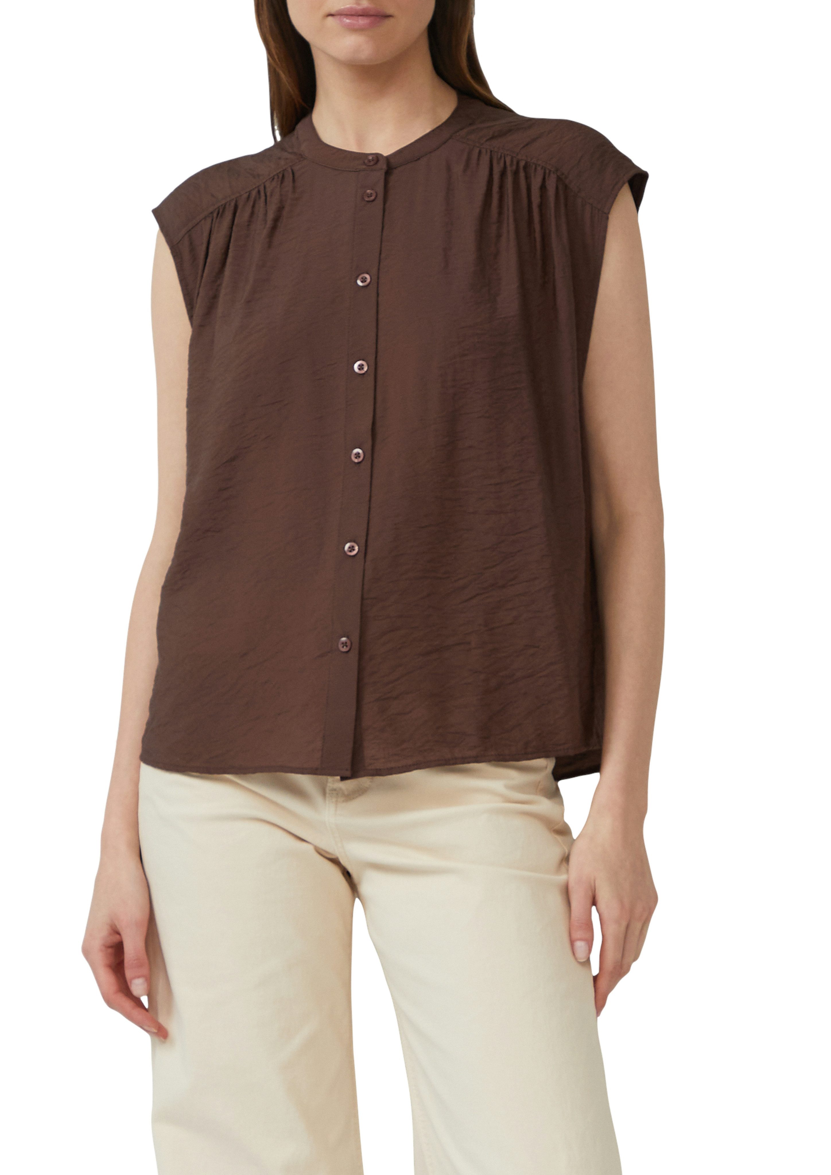 s.Oliver Kurzarmbluse mit Raffung günstig online kaufen