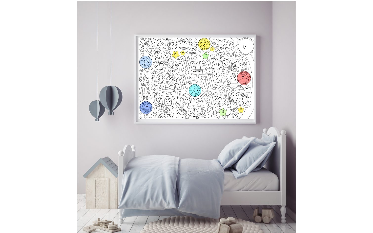 Kidsclub & Co. Malvorlage,  Ausmalposter "Space" - Malen & Kreativität für Kinder