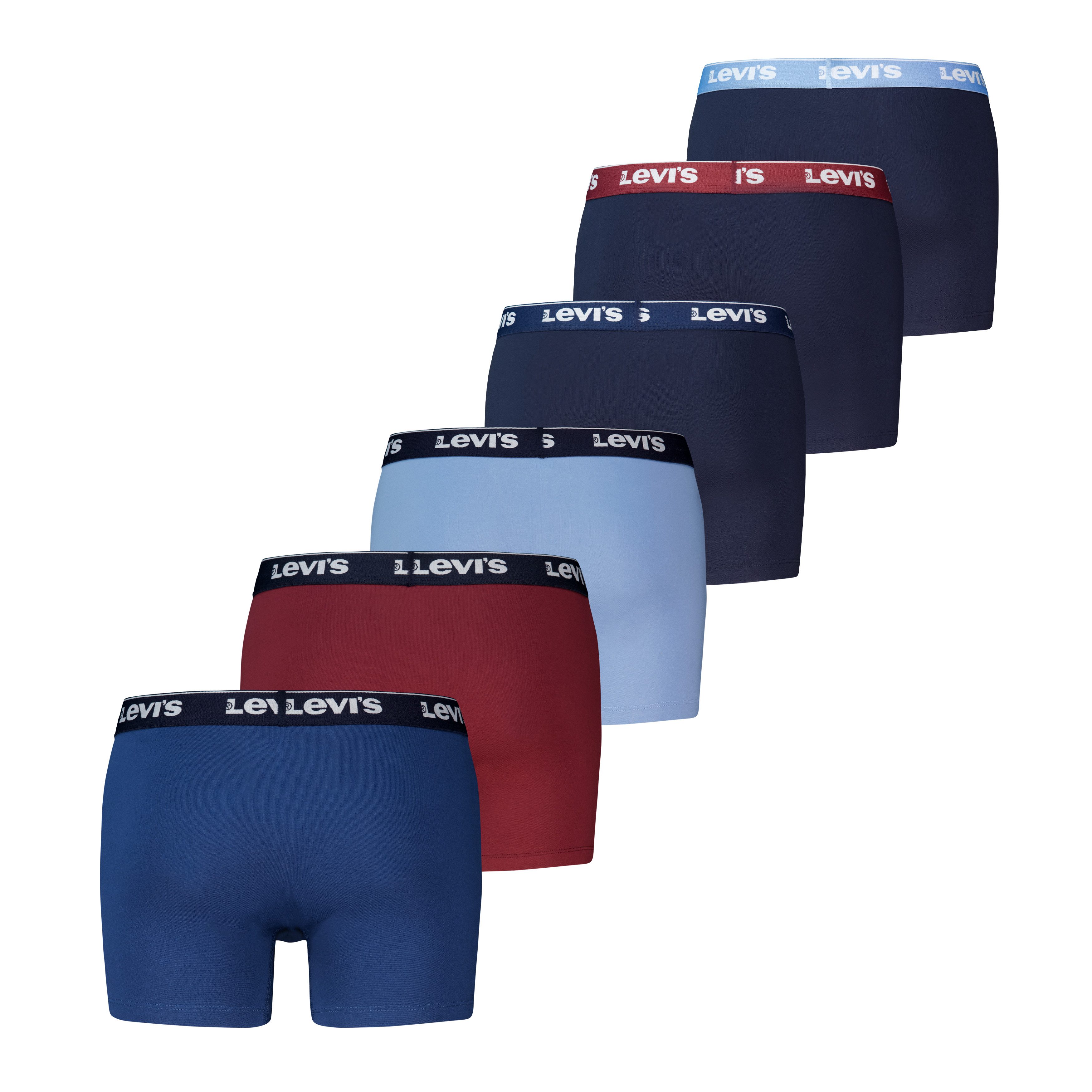 Levi's® Boxershorts LEVIS MEN REPEAT LOGO BOXER BRIEF (6er Pack) Logobund und ohne Eingriff