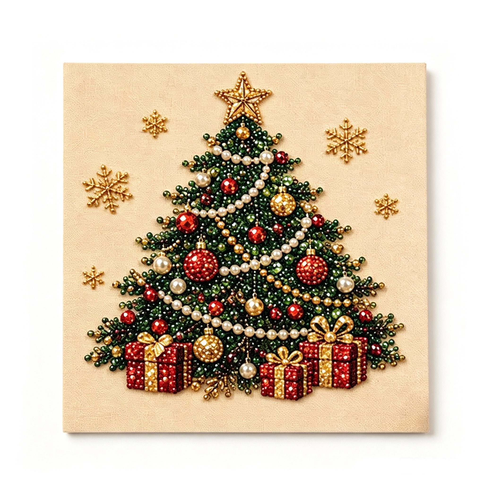 CLTYQ Kreativset DIY-Weihnachts-Perlenbild-Kreativset, Weihnachts-Bastelset für Erwachsene, Kinder und Anfänger