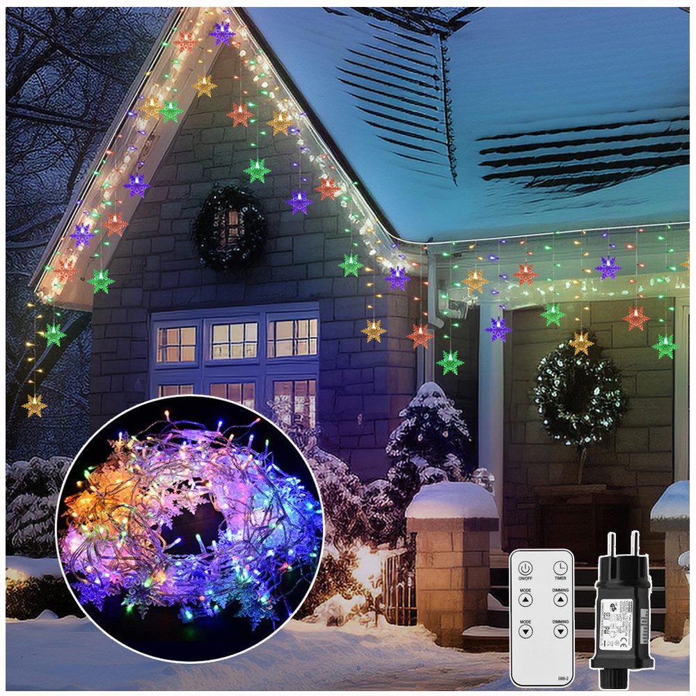 XERSEK Lichterkette 12M LED Lichterketten Vorhang Weihnachts Beleuchtung Li günstig online kaufen