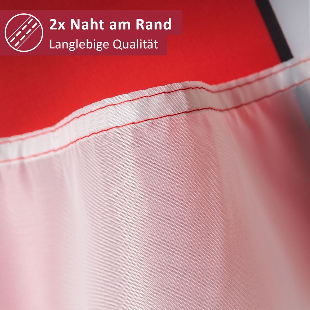 PHENO FLAGS Flagge Brandenburg Flagge 90 x 150 cm Fahne Landesfahne Bundesland (Hissflagge für Fahnenmast), Inkl. 2 Messing Ösen