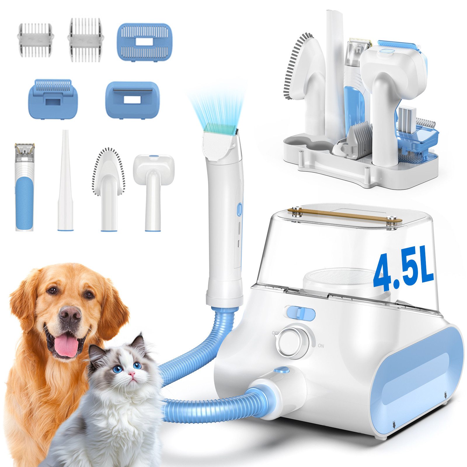 Grenintol Hundeschermaschine mit Tierhaar Staubsauger,4.5L-Haustierpflege,5 günstig online kaufen