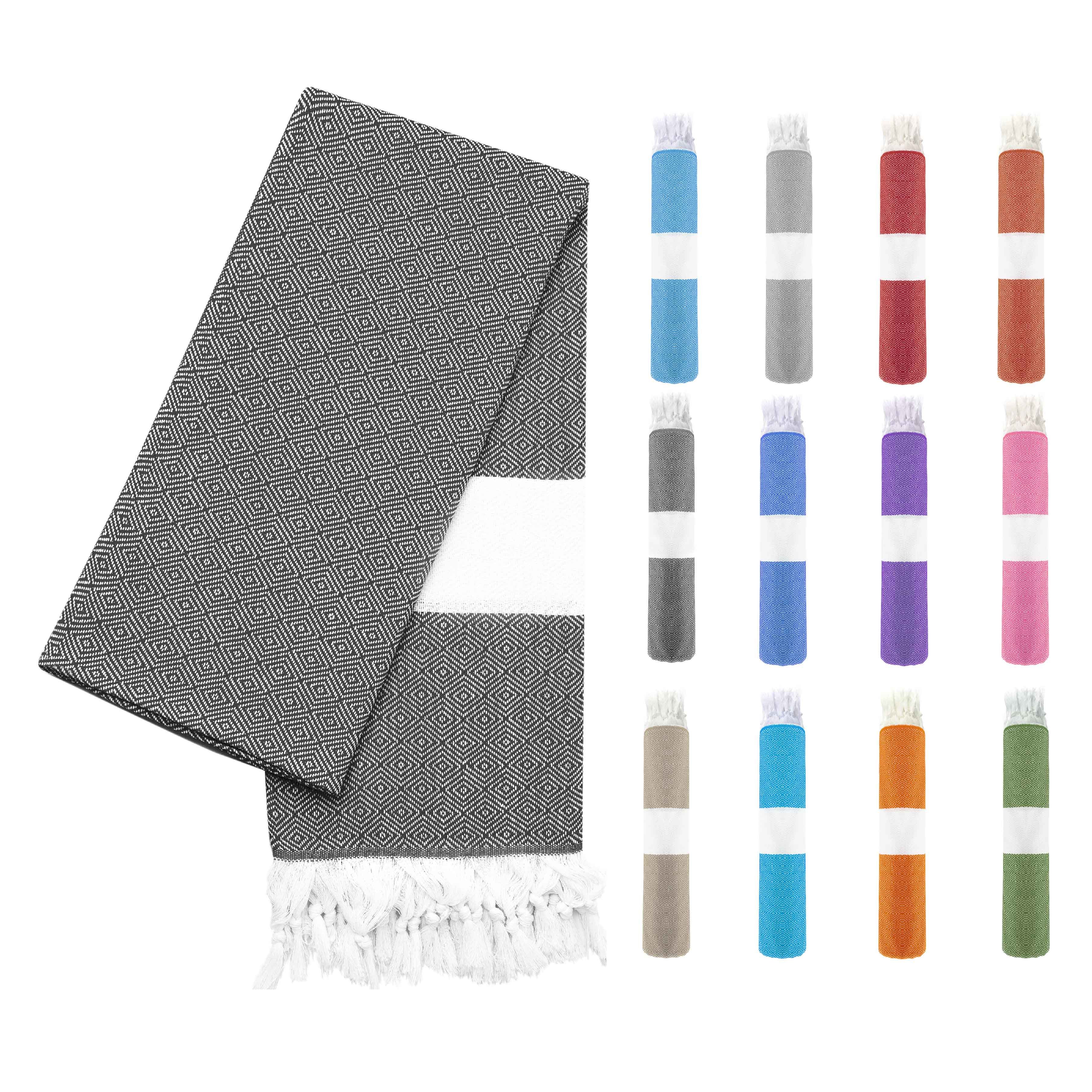Turquoise Home Strandtuch Ecoluxe Hamamtuch 100x200cm XL Saunahandtuch, 100% recycelte Baumwolle
