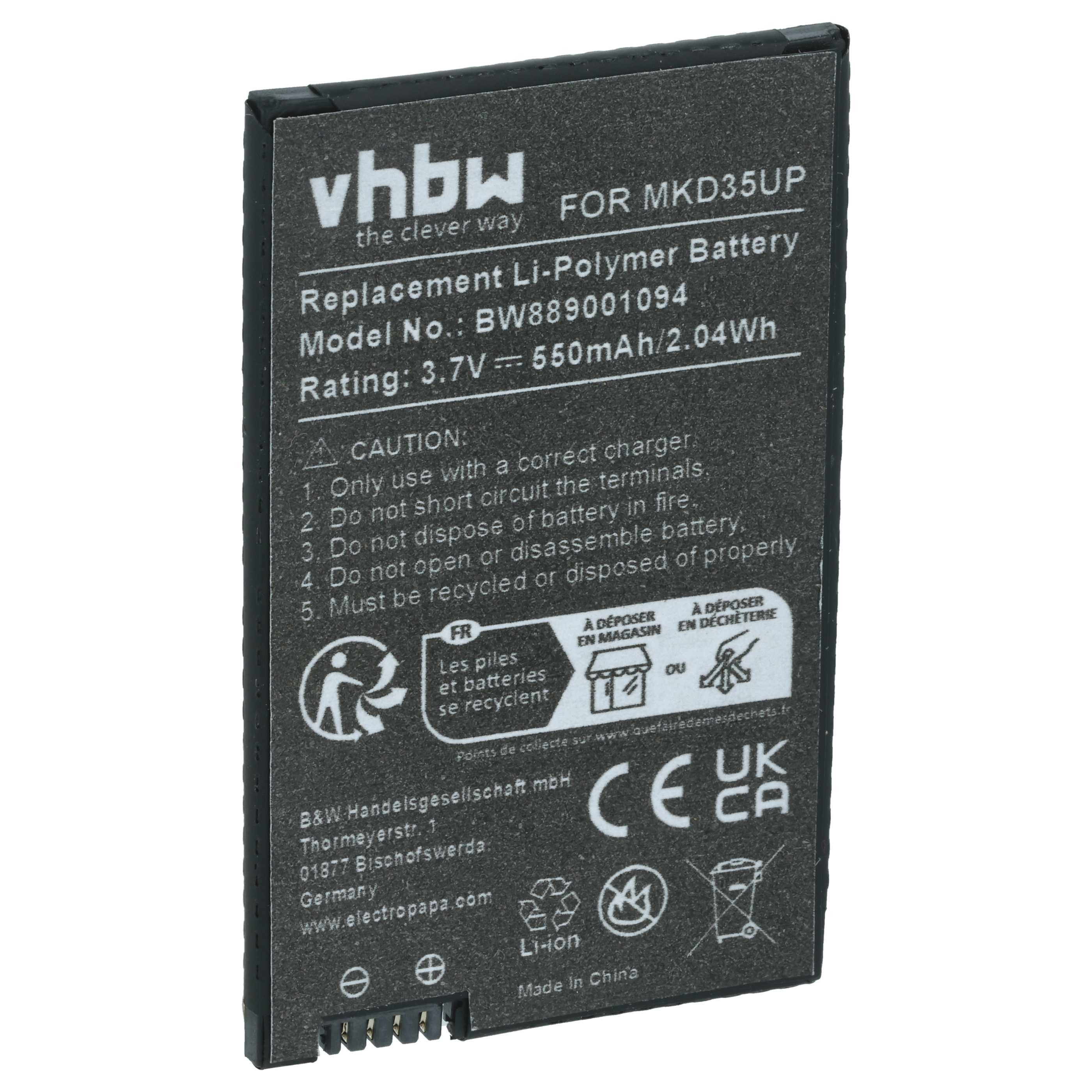 vhbw Akku passend für BMW 530Li, 3X, 9352048-02, 8717325-01, 745, 760Li, Batterie, Leistungsfähiger Austausch-Akku für den Schlüssel Ihres Fahrzeugs