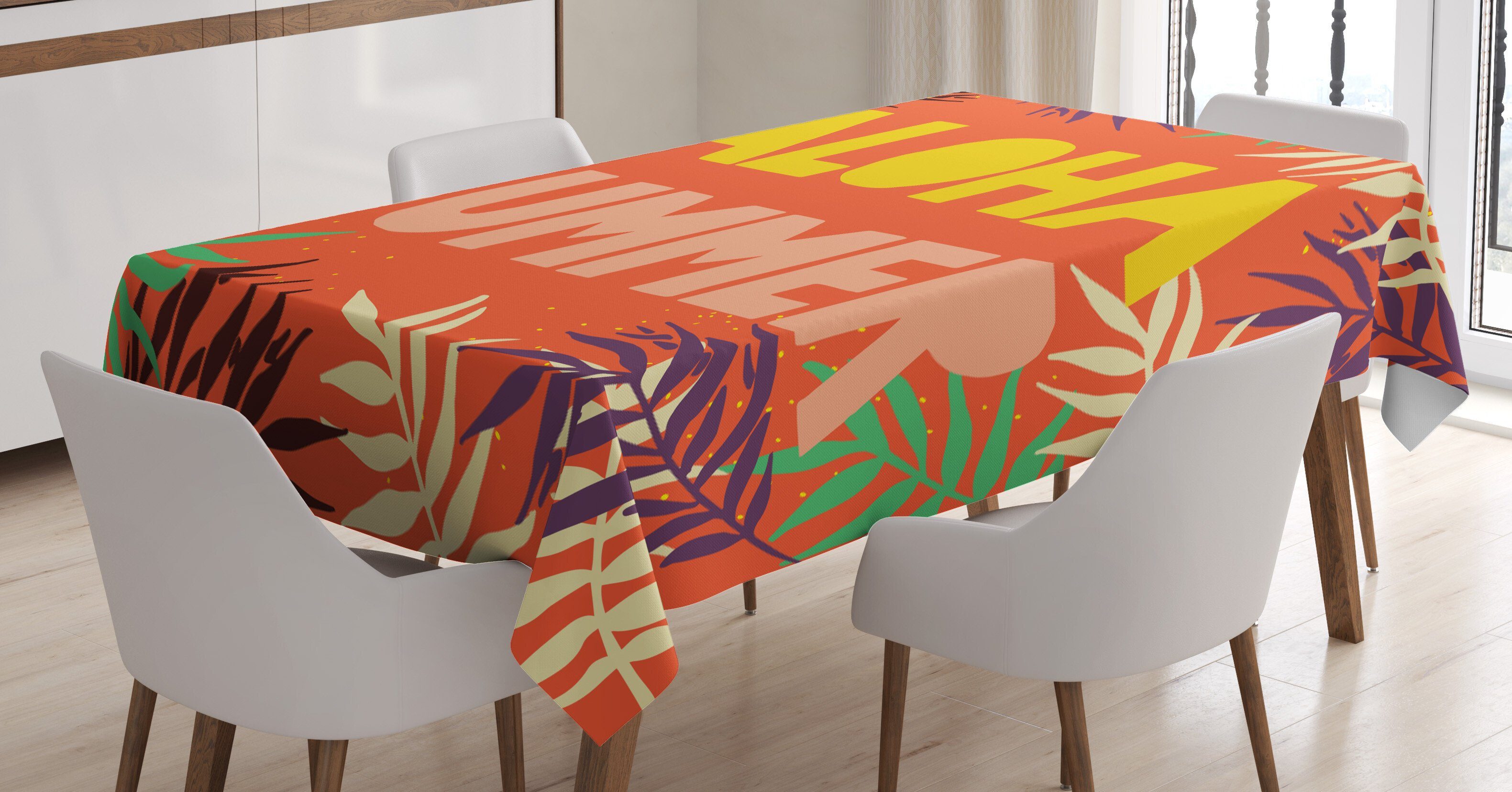Klare Farben, Außen Tischdecke Stil Waschbar Für Farbfest Aloha geeignet Bereich Aloha den Sommer-exotischer Abakuhaus