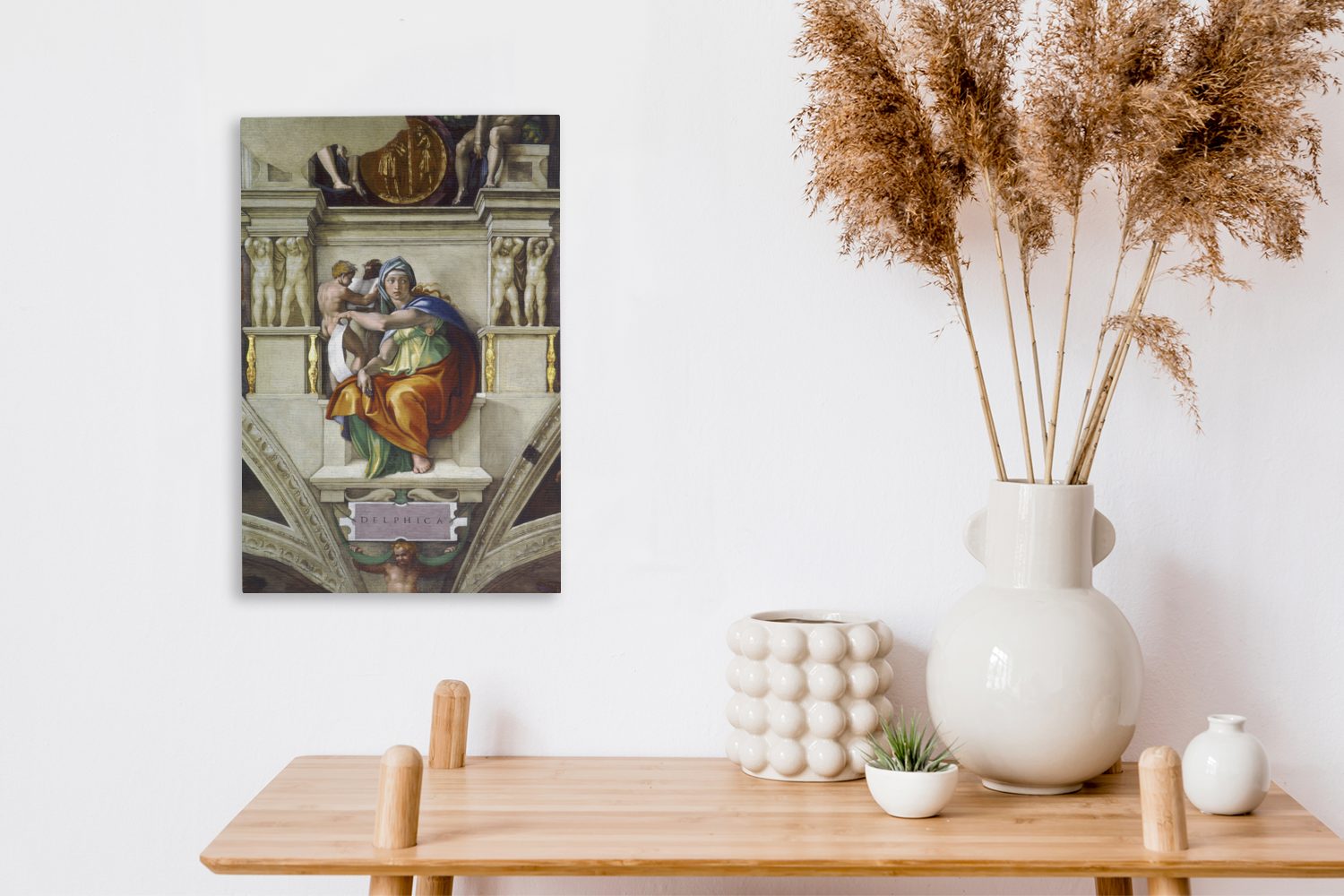 OneMillionCanvasses® Leinwandbild Das bespannt - St), Gemälde, von Delphi inkl. Zackenaufhänger, Leinwandbild 20x30 fertig (1 cm Michelangelo, Orakel
