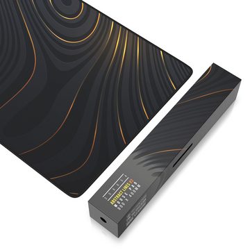 Titanwolf Gaming Mauspad XXL Speed Mousepad 900 x 400 x 3 mm, Schreibtischauflage, abwaschbar, rutschfeste Rückseite, Geschwindigkeit & Präzision, Abstract Lines 2