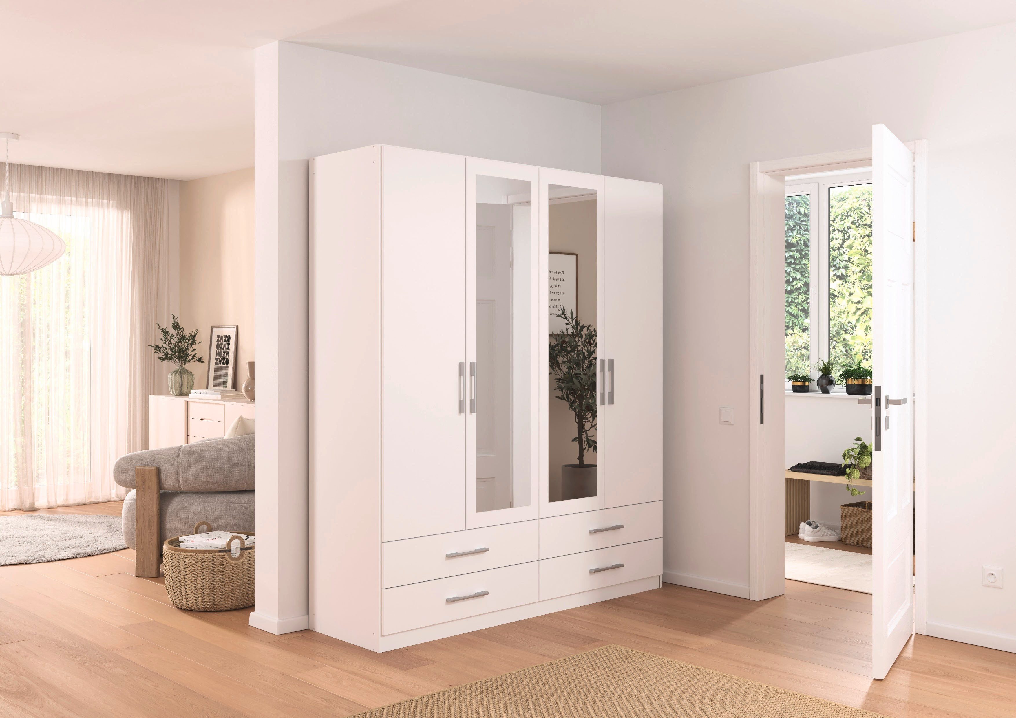 rauch Kleiderschrank Schrank Garderobenschrank Mehrzweckschrank Schlafzimmer HERSBRUCK (3 verschiedene Ausstattungen BASIC/CLASSIC/PREMIUM (inkl. SOFT-CLOSE) mi – Bild 2 von 5