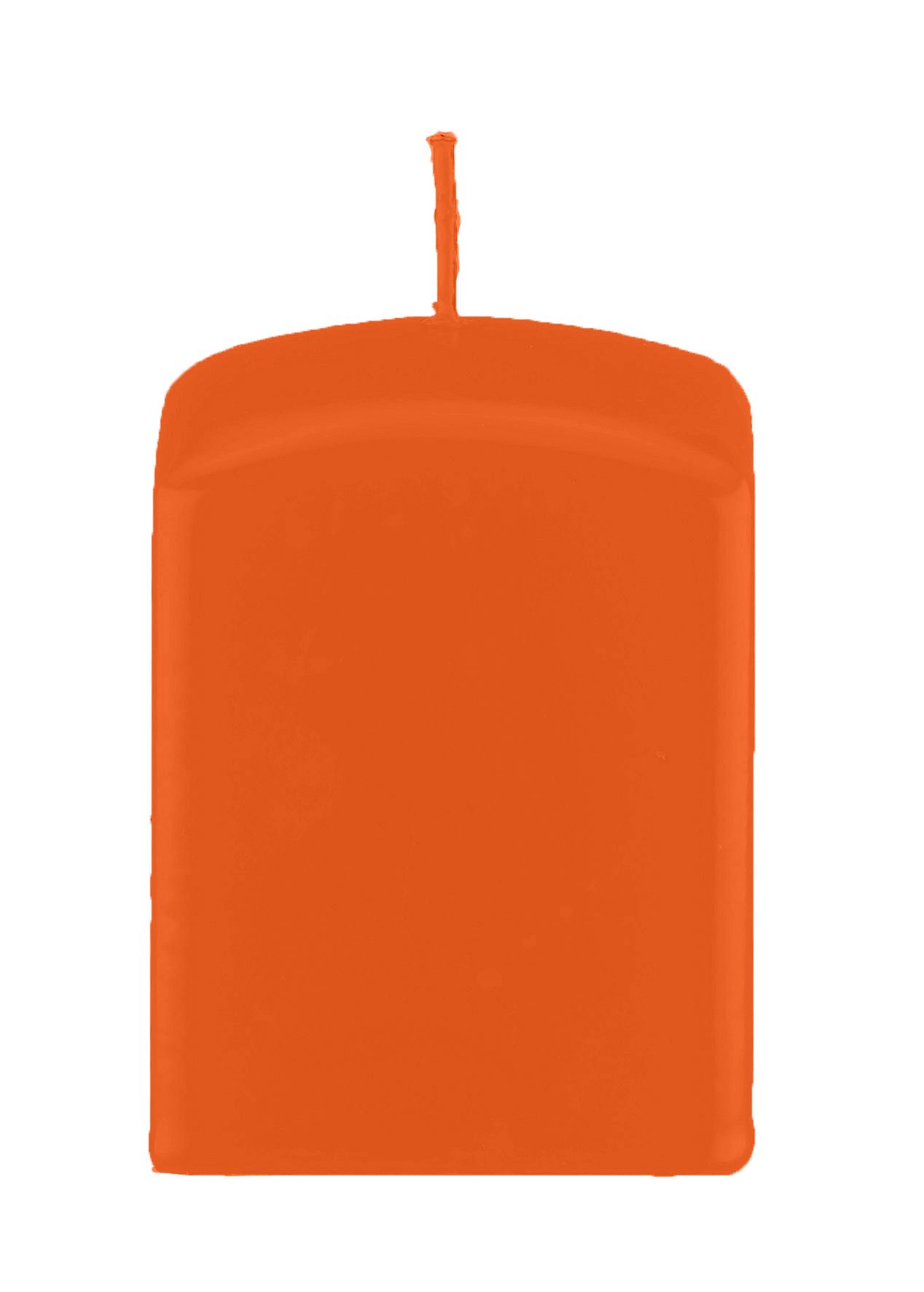 Kopschitz Kerzen Stumpenkerze Quader, Quadratische Kerzen Dunkel-Orange 80 x Ø 70/70 mm, 4 Stück