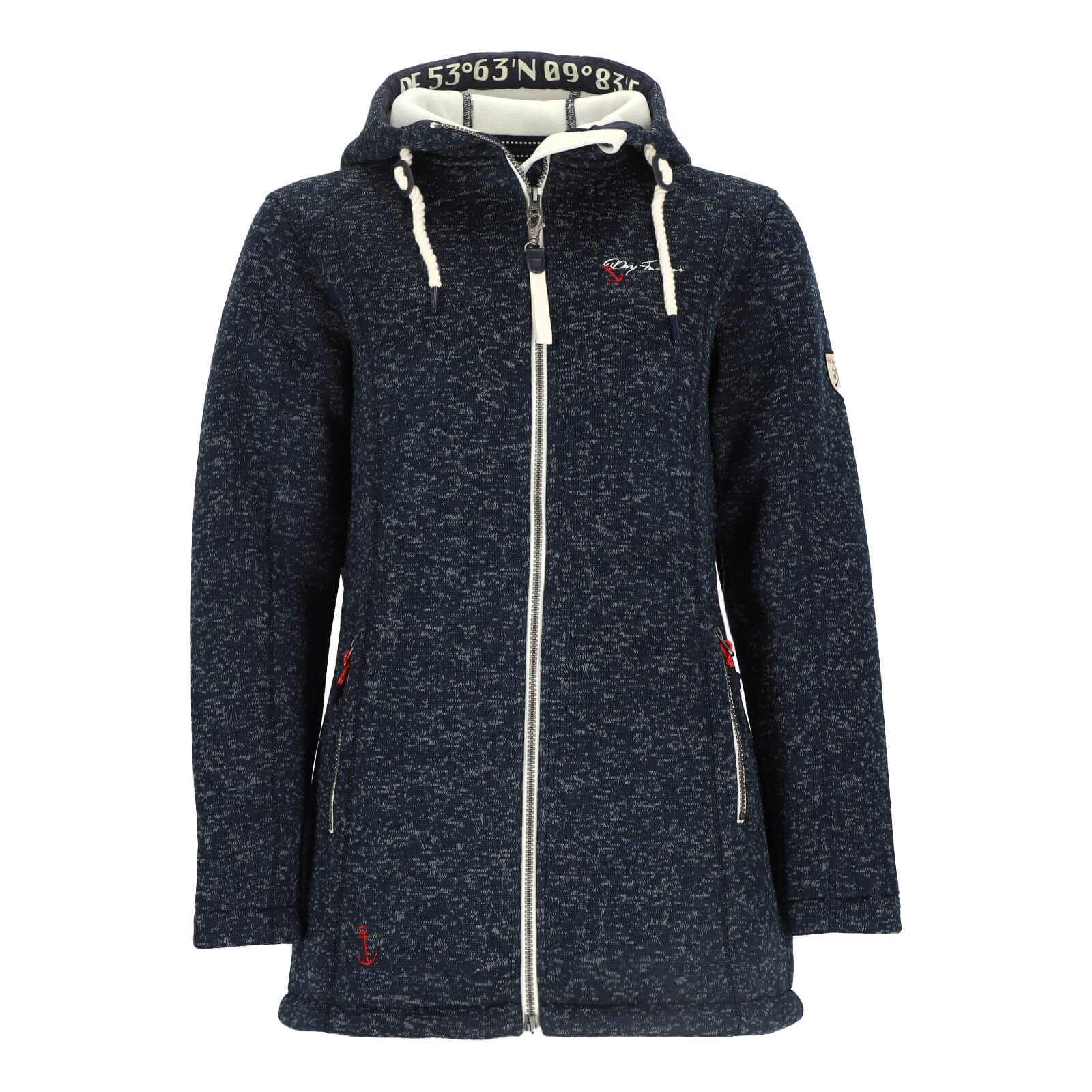 Dry Fashion Wollmantel Amsterdam Damen Wollfleece-Mantel Amsterdam - Fleecemantel taillierter Schnitt