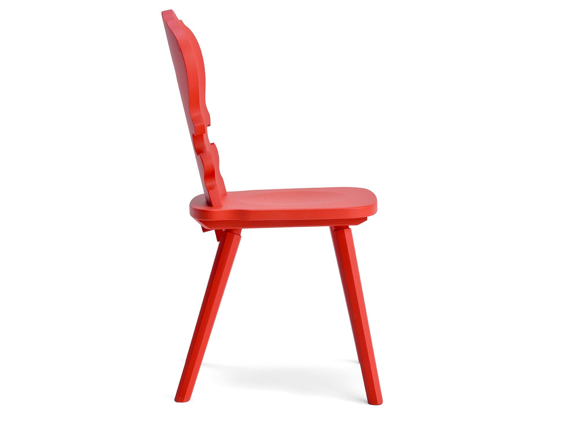 Stuhl, lackiert Moebel-Eins VALERIO rot Esszimmerstuhl, Massivholz, Fichte Material