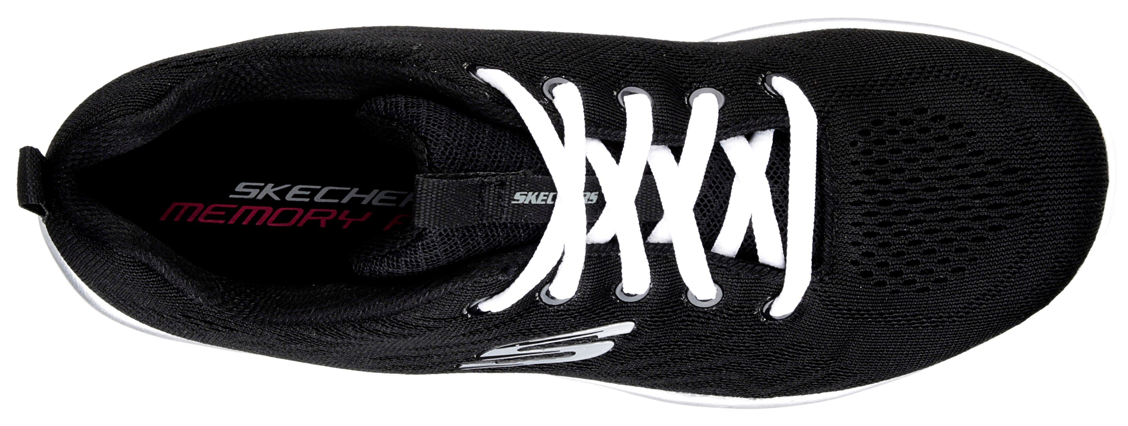 schwarz-weiß Sneaker Dämpfung Connected Get - Foam Memory Graceful durch mit Skechers