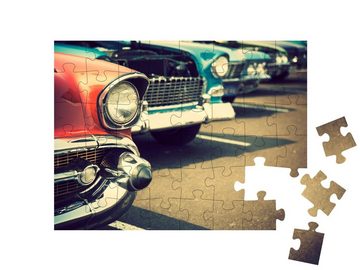 puzzleYOU Puzzle Oldtimer, 48 Puzzleteile, puzzleYOU-Kollektionen Autos