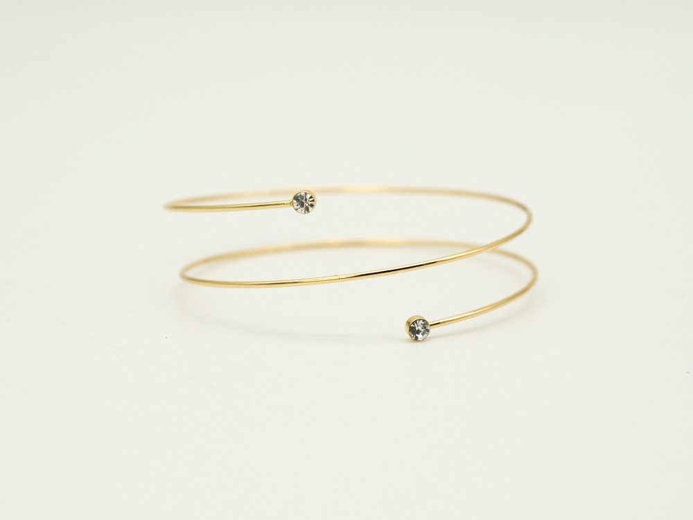 Aurelie Armreif Oberarmreif, gold mit Zirkoniasteinen günstig online kaufen