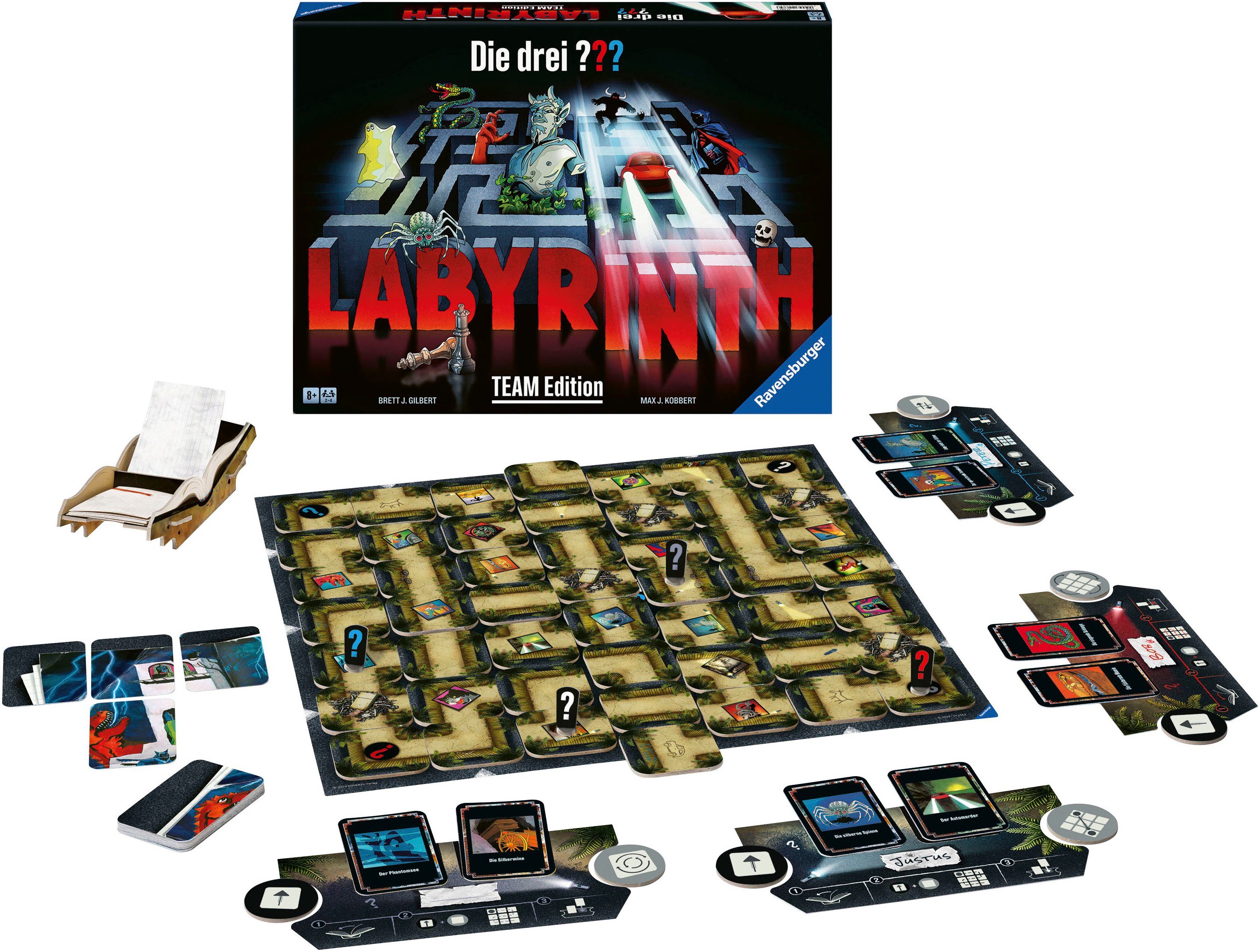 Ravensburger Spiel Die drei ??? Labyrinth - Team Edition, Familienspiel, Made in Europe