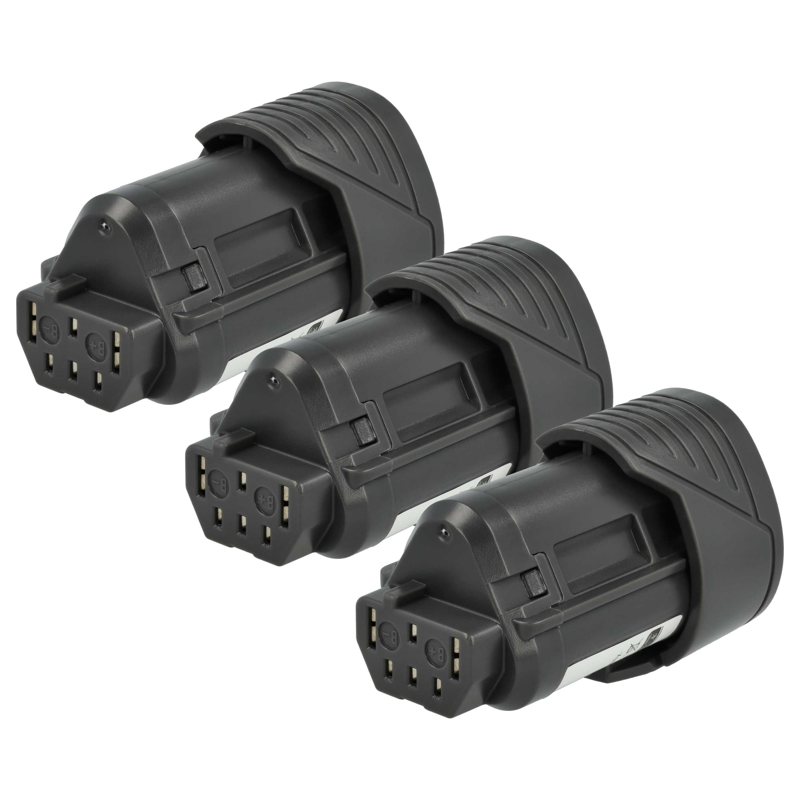 vhbw Akku passend für AEG BSS12C, BLL12C, BS12C2, BS12C, BBH12, BSB 12C, Akku Akku Li-Ion 1500 mAh (12 V, 3 St), Leistungsfähige Austausch-Akkus für Werkzeug Powertools wie