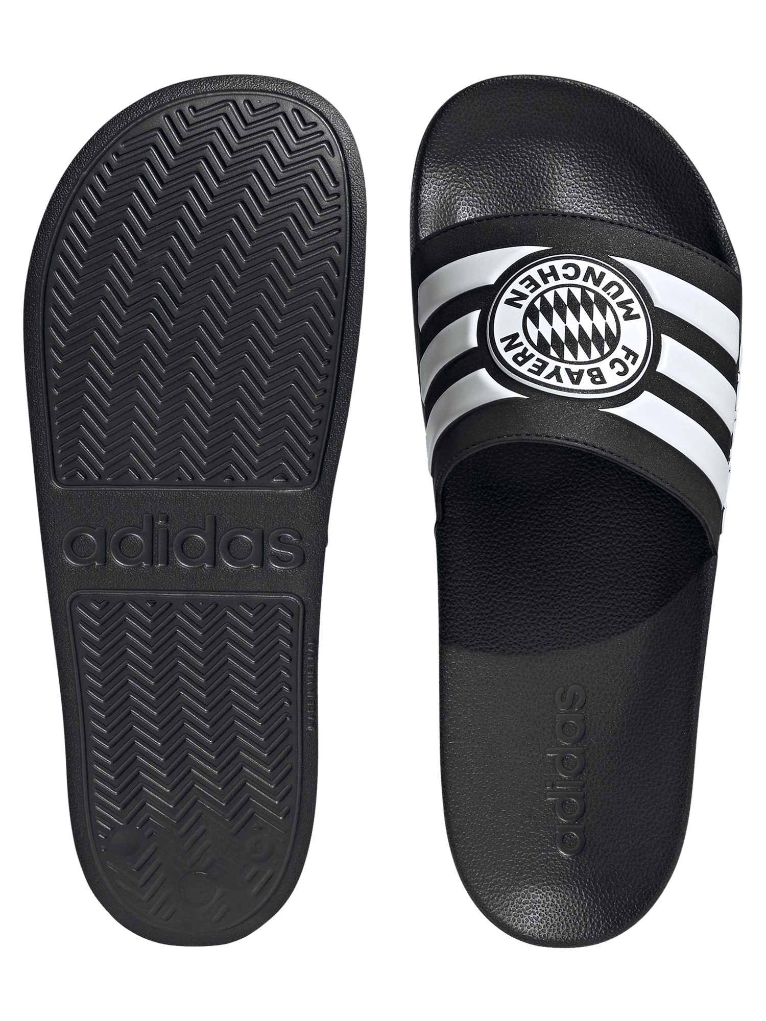adidas Performance FC Bayern München, Adilette, Unisex, Schwarz Badesandale – Bild 3 von 5