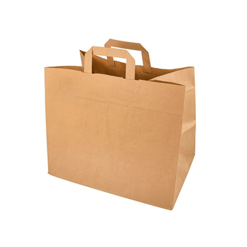 PAPSTAR Tragetasche 50 Tragetaschen, Papier 27 cm x 32 cm x 17 cm braun mit günstig online kaufen