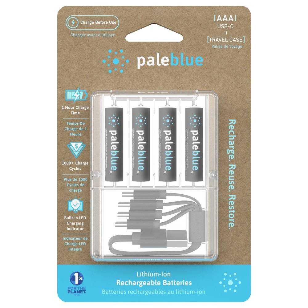 Paleblue USB-C Micro AAA Li-Ion Akku 4er Blister PB-AAA-C Akku