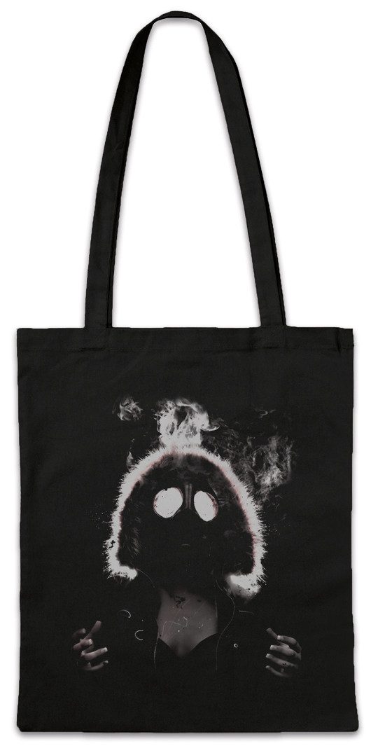 Beuteltasche Gasmask Woman Stofftasche Punk Street Gothic Goth Anarchy Cyber