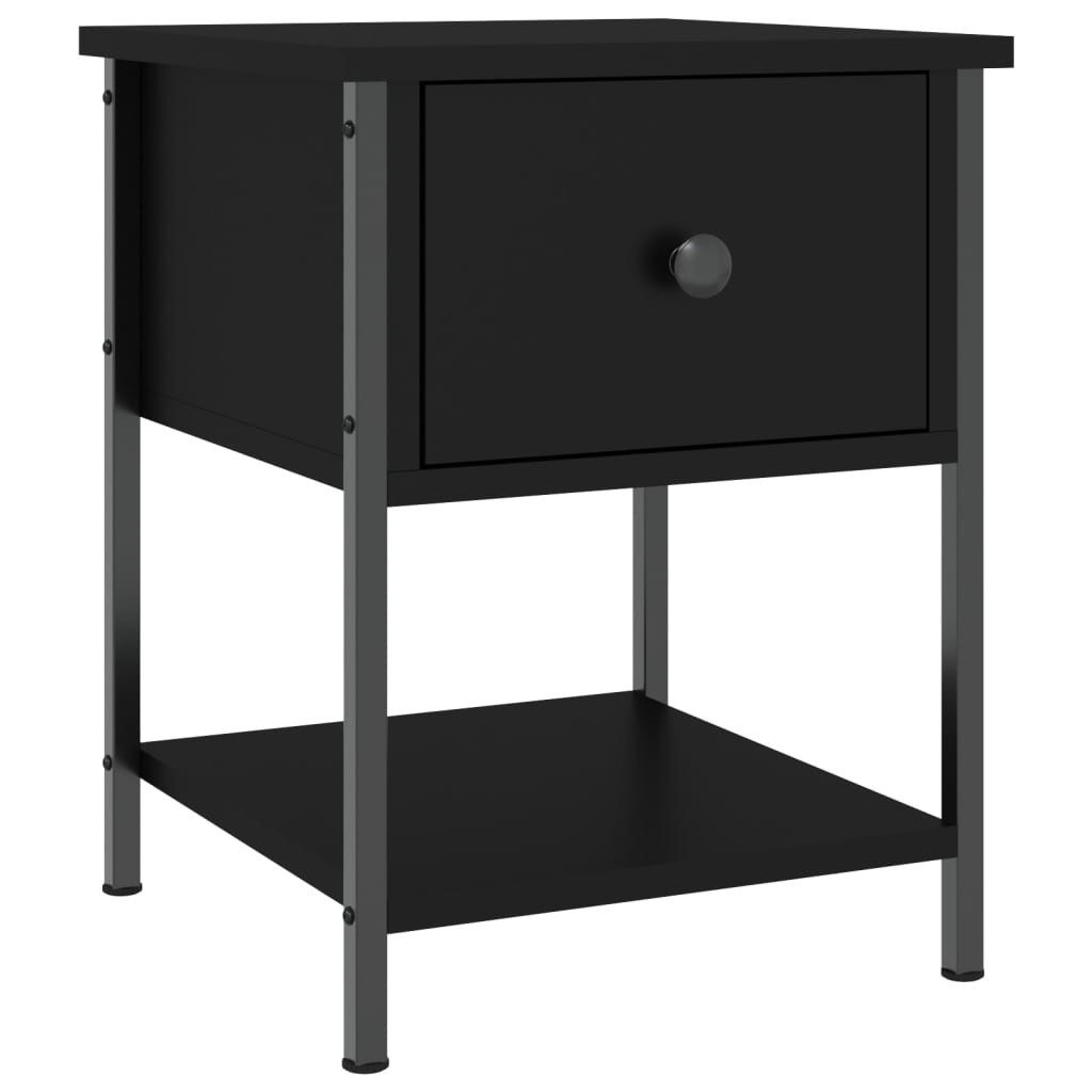 vidaXL Nachttisch Nachttisch Schwarz 34x35,5x45 cm günstig online kaufen