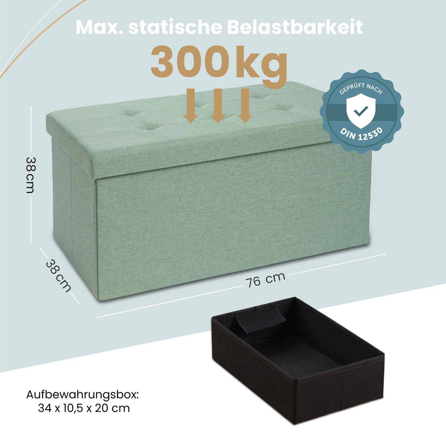 Blumtal Sitztruhe Sitzbank mit Stauraum + Aufbewahrungsboxen bei M & L - Po günstig online kaufen