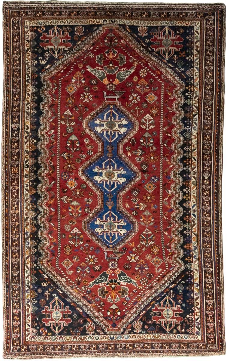 Höhe: Nain Trading, 10 / Orientteppich rechteckig, Shiraz Orientteppich mm Perserteppich, 168x266 Handgeknüpfter