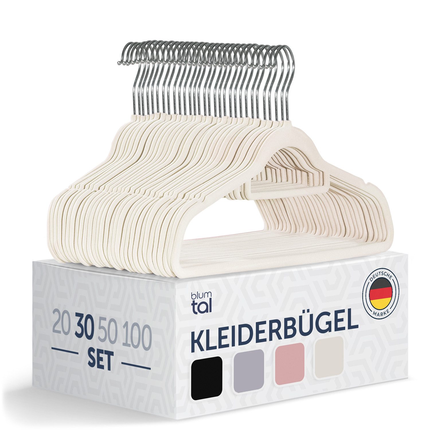 Blumtal Kleiderbügel Rutschfest - Samtoptik - günstig online kaufen