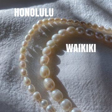 Brandlinger Perlenkette Halskette Waikiki, Kette mit Süßwasserperlen und Verschluss aus Silber 925 vergoldet