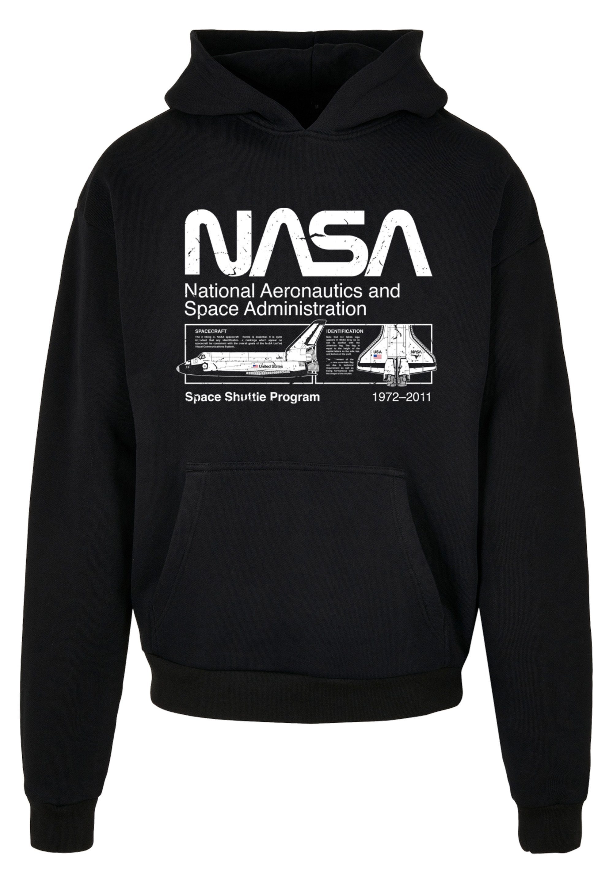 F4NT4STIC Kapuzenpullover NASA Classic Space Shuttle Herren,Premium Merch ,Oversize,Kapuzenpullover,Bedruckt