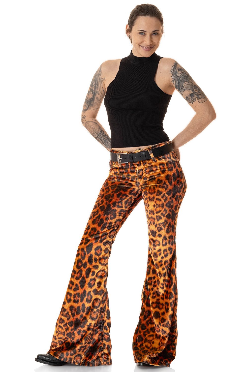 Comycom Schlaghose Damen LEO ANIMAL STAR