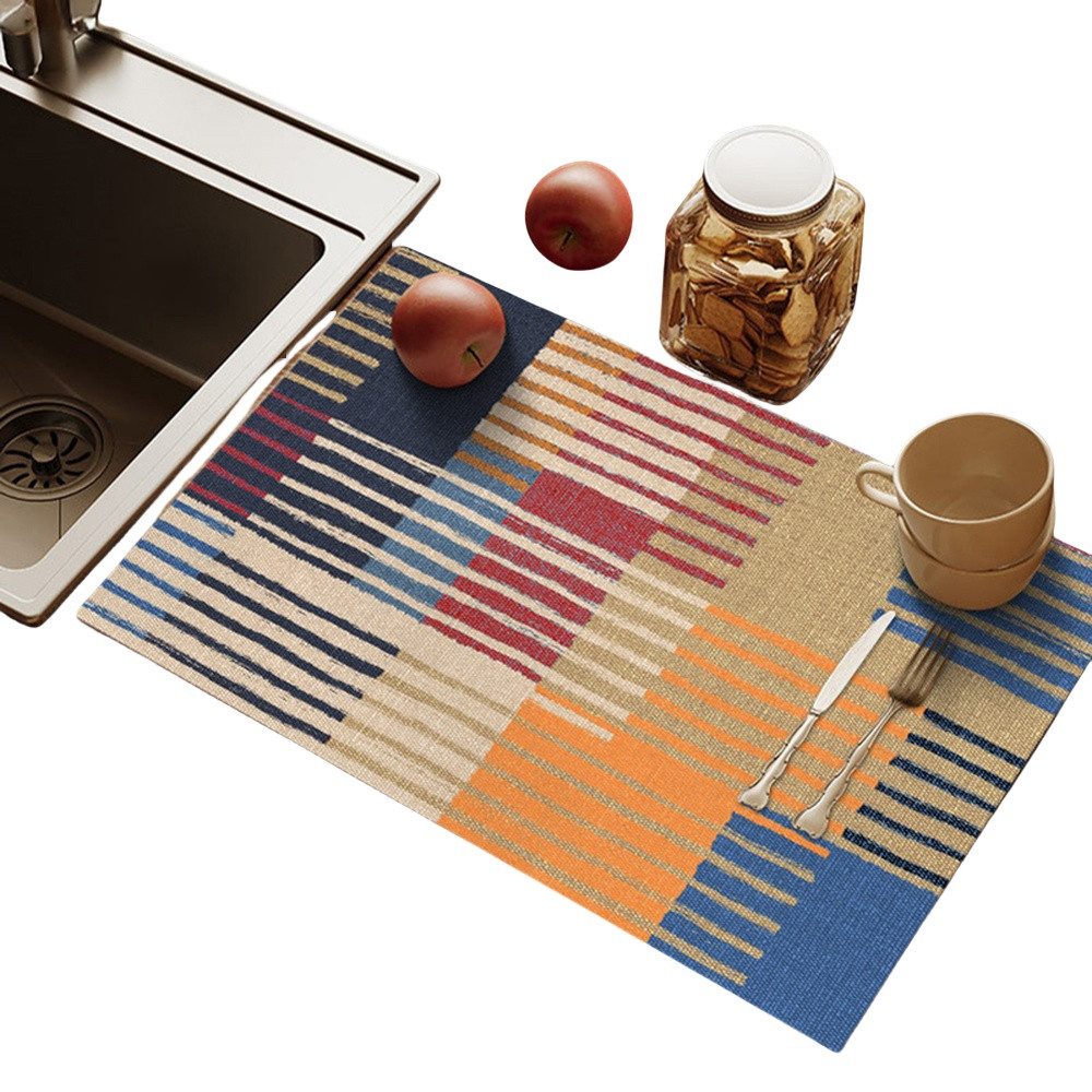 Abtropfmatte Retro Abtropfmatte Geschirr,Rutschfeste Abtropfmatte