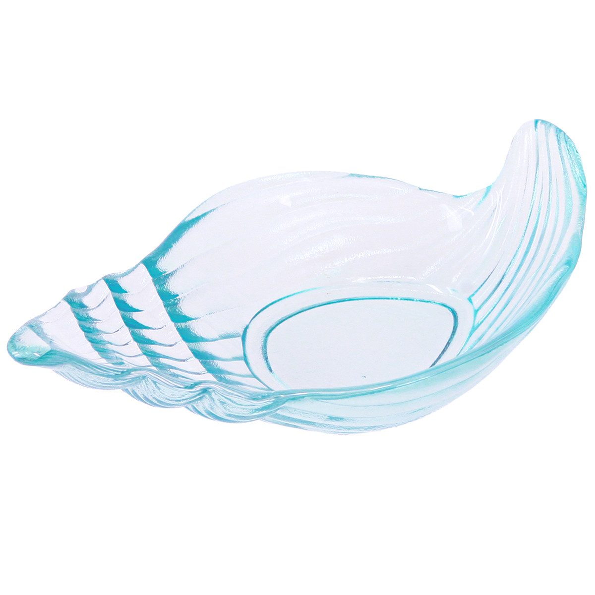 Viana Dekofigur Glas Deko Blaue Muschelschale günstig online kaufen