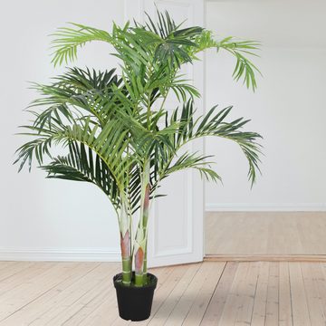 Kunstpalme Palmenbaum Palme Arekapalme Künstliche Pflanze Kunstpflanze 170 cm, Decovego