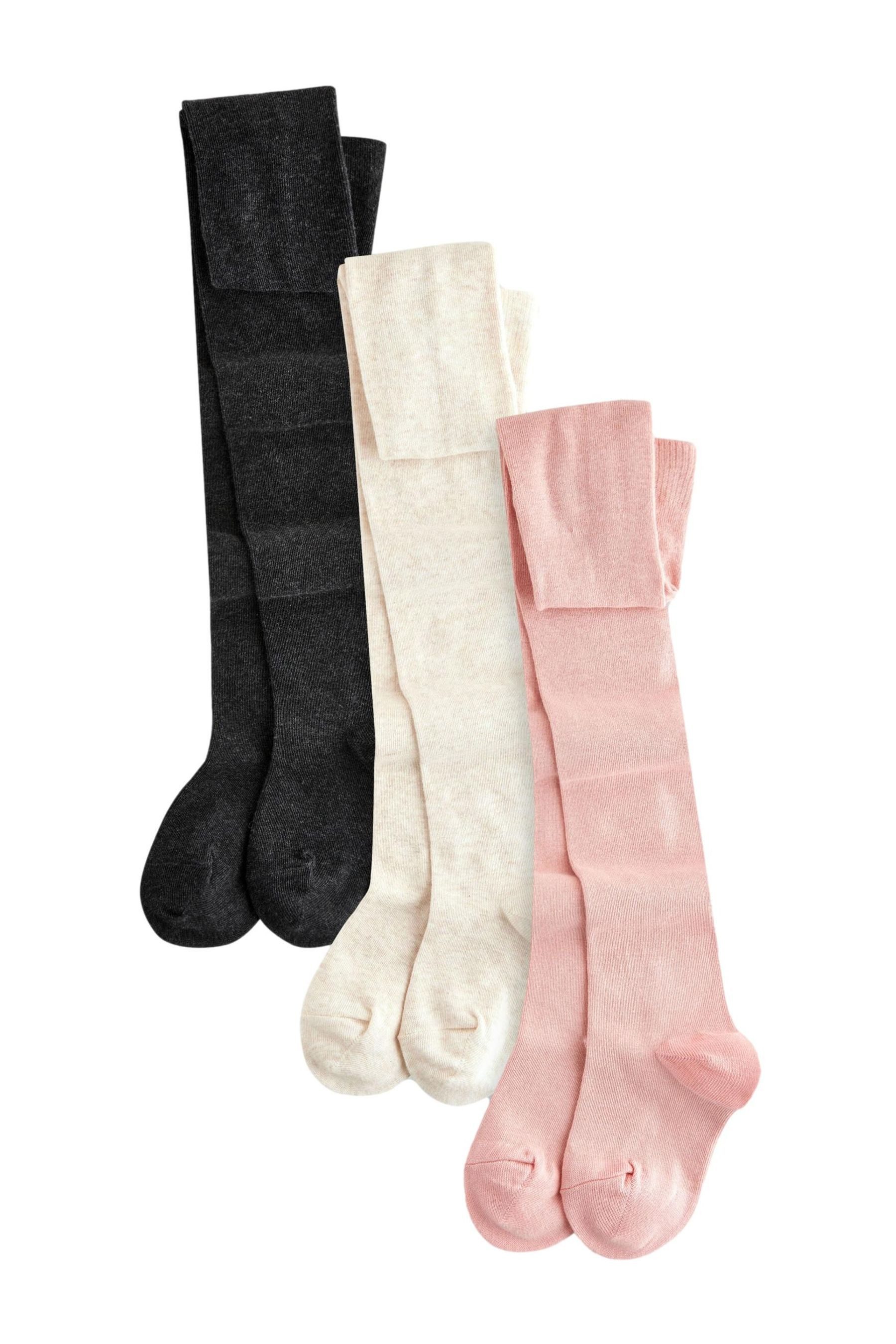 Strickstrumpfhose Strumpfhosen mit hohem Baumwollanteil, 3-er Pack