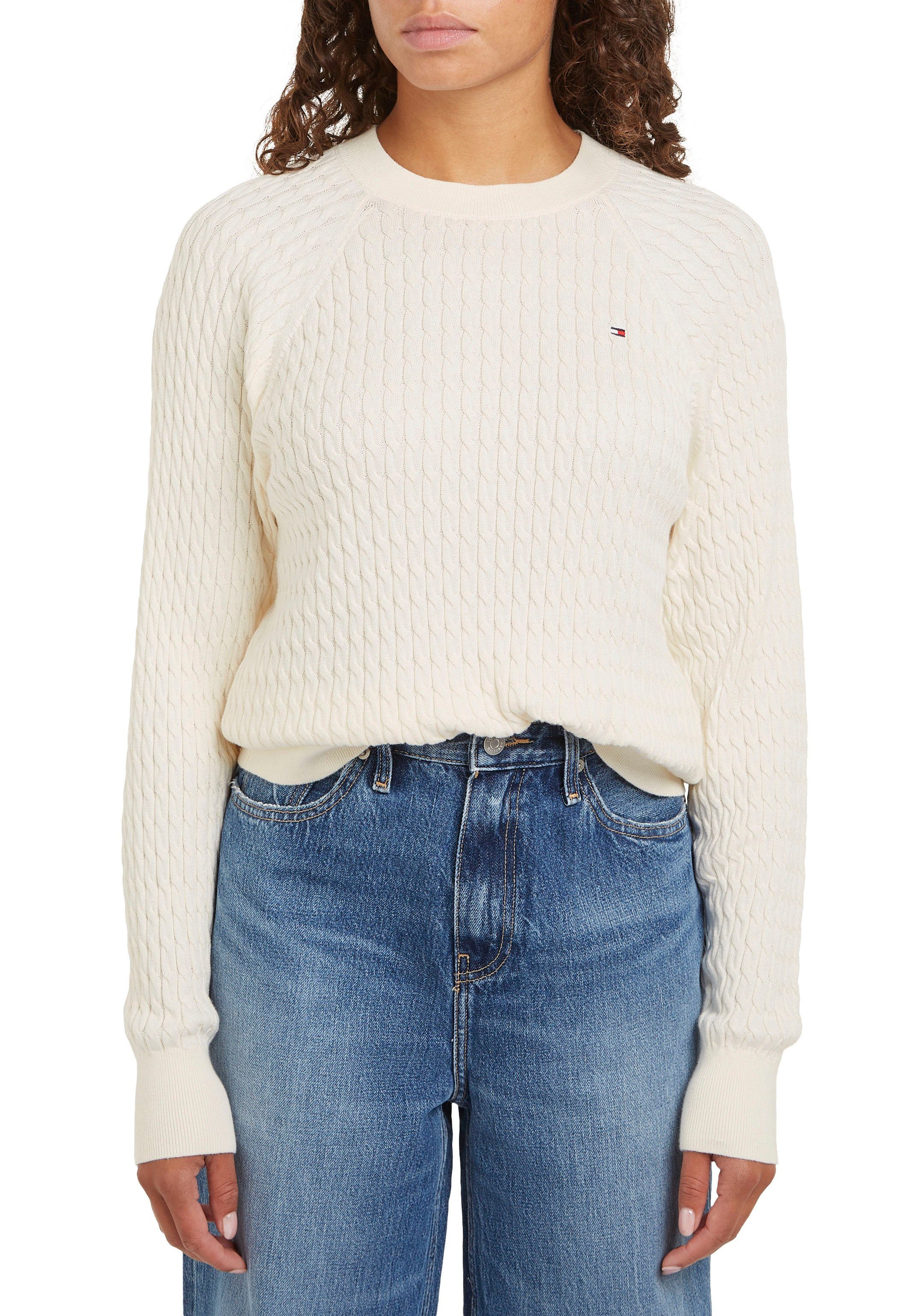 Tommy Hilfiger Rundhalspullover CO CABLE C-NK günstig online kaufen