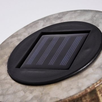 hofstein LED Solarleuchte LED Solar Aussen Garten Lampe rostfarben Lichteffekt Hof Beleuchtung