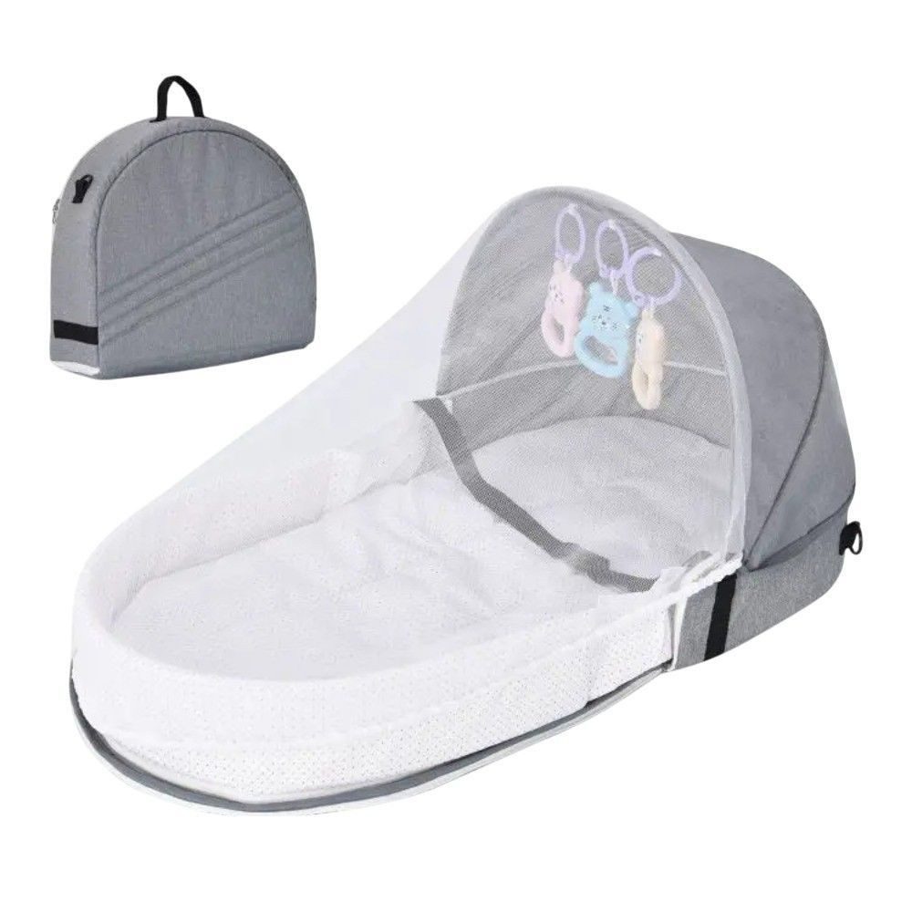 Baby-Reisebett Faltbares Babybett Reisebett mit Moskitonetz weich atmungsaktiv DE.