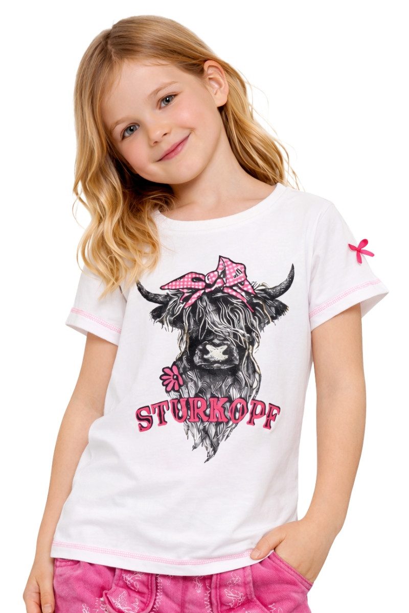 Hangowear Trachtenbluse Trachtenshirt Kind - QUENTAYA KIDS - weiß